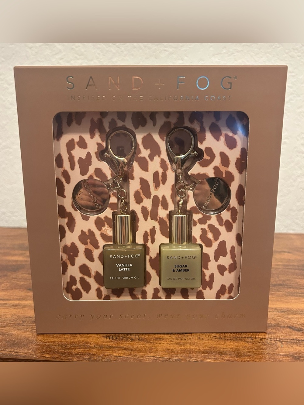 NEW Sand + Fog Vanilla Latte and Sugar & Amber Fragrance Keychain Oil Duo